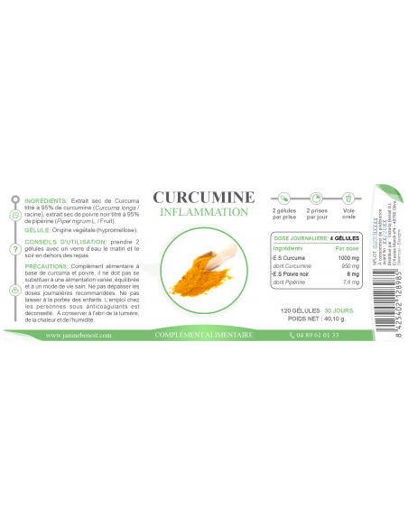 Curcumine - Antioxydant et inflammation