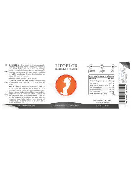 Lipoflor - Complément alimentaire naturel - Brûle-graisse naturel